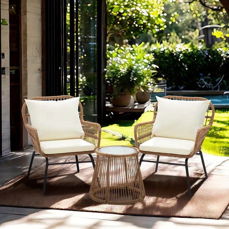 3-Piece Wicker Patio Set